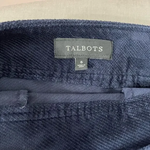 Talbots navy blue mini corduroy skirt size 6 - Picture 6 of 9